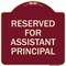 Signmission Reserved for Assistant Principal Heavy-Gauge Aluminum Architectural Sign, 18" x 18", BU-1818-23217 A-DES-BU-1818-23217 - alternate 1